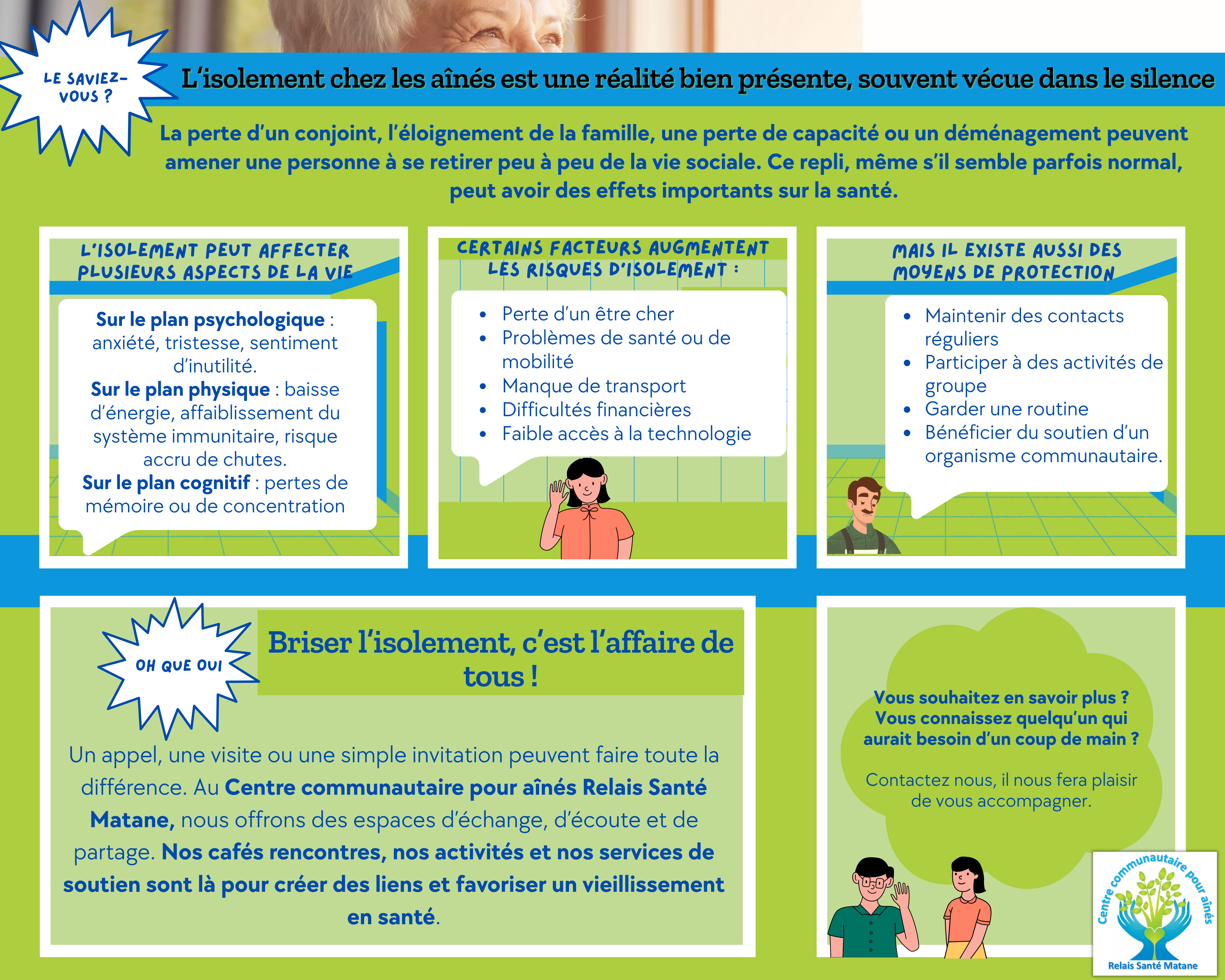 Isolement chez les aînés, une réalité bien présente, souvent vécue dans le silence